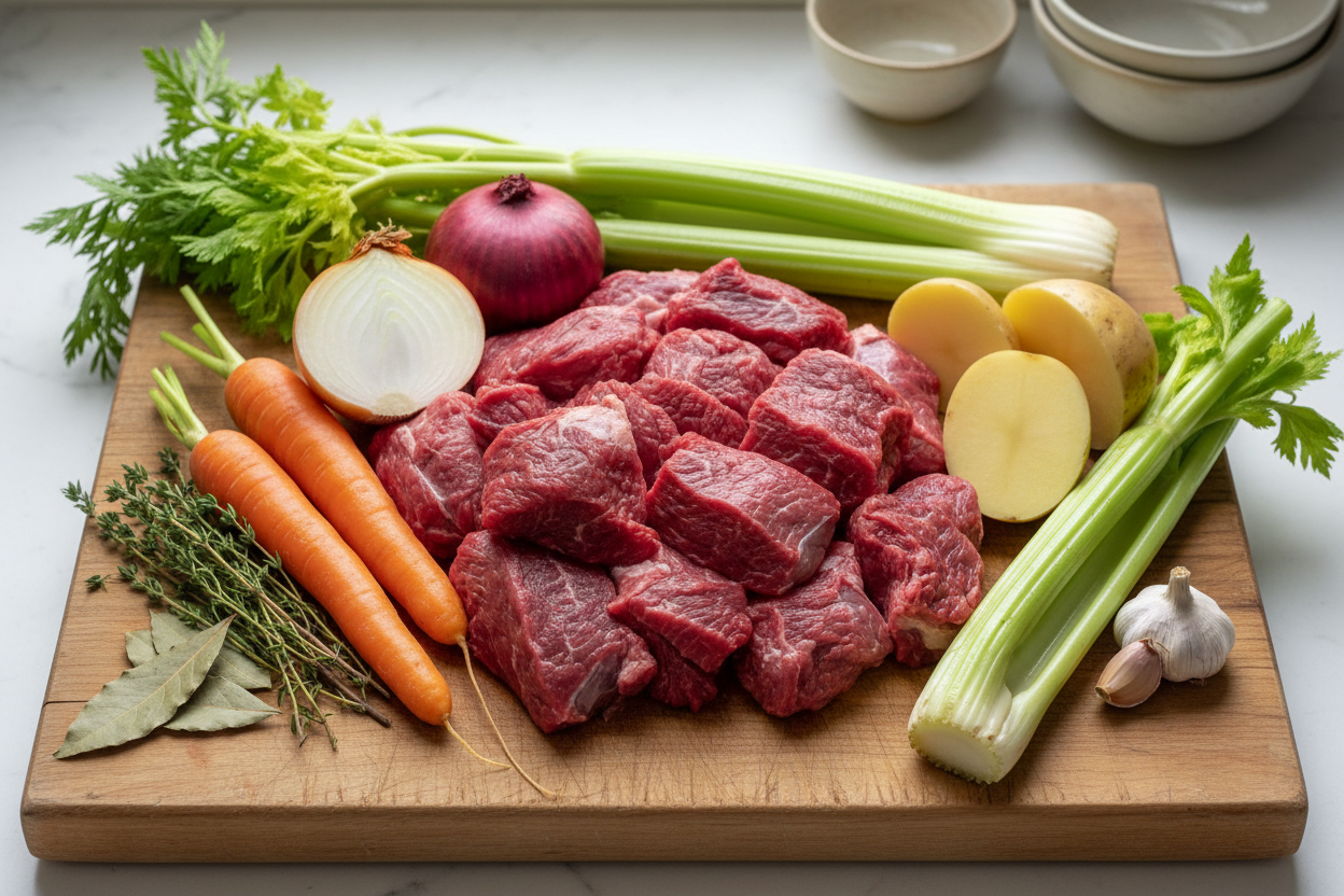 beef stew raw
